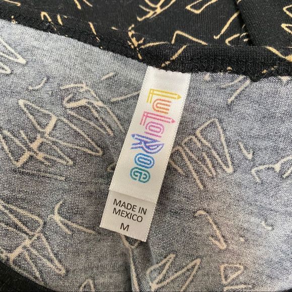 LULAROE Black with Gold Graphic Tee - Picture 6 of 7